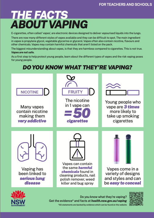 The Facts About Vaping: For Teachers and Schools