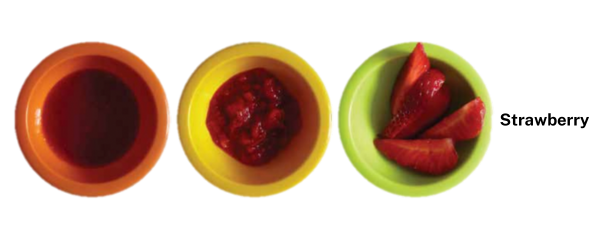 Strawberry texture progression